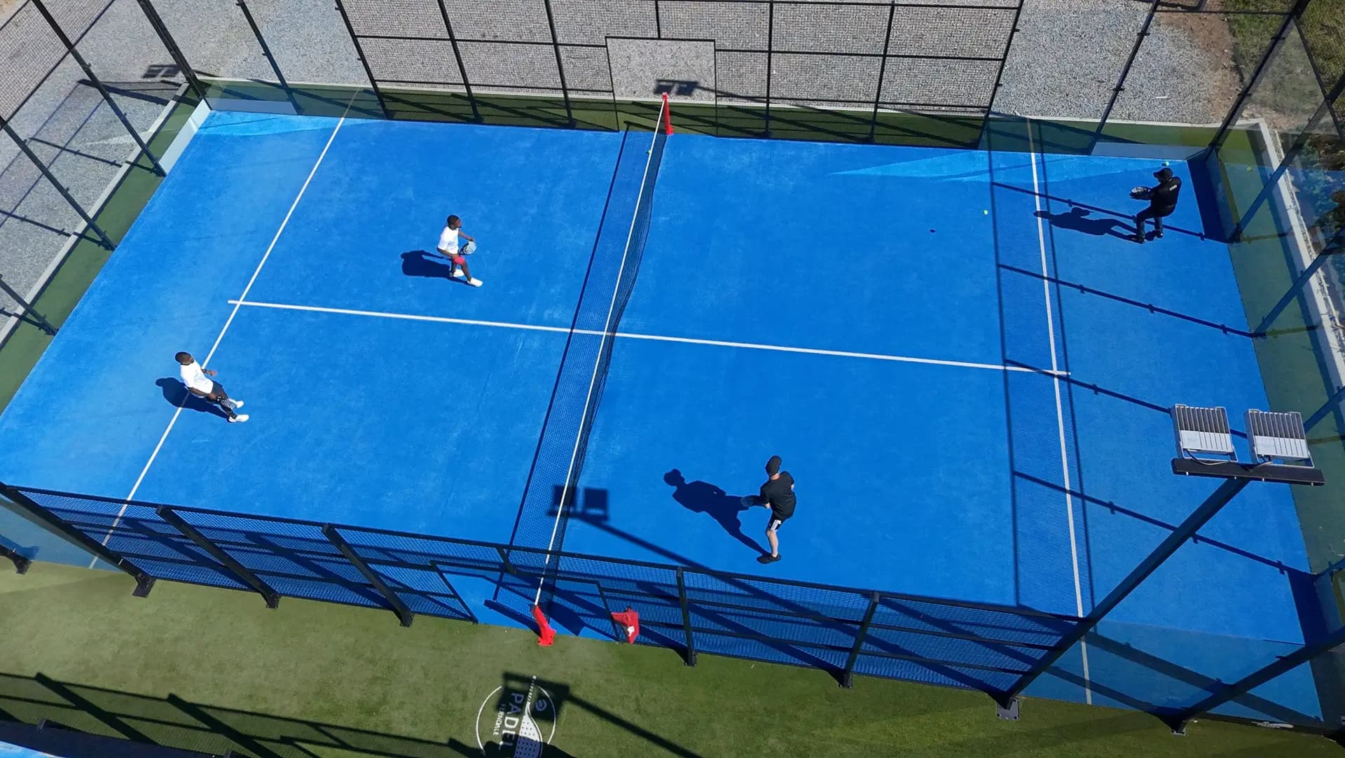 Padel-Action bei der Eröffnung der Padelarena Zellingen